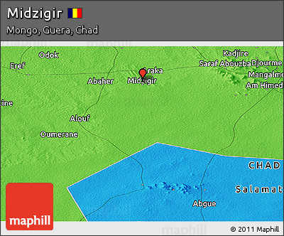 Political Panoramic Map of Midzigir