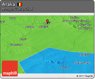 Political Panoramic Map of Araka