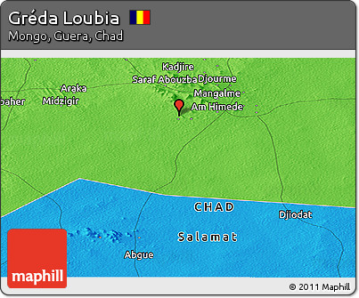 Political Panoramic Map of Gréda Loubia