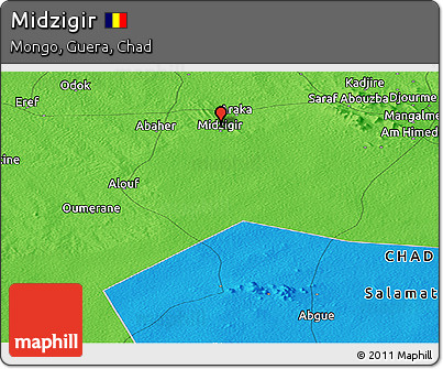 Political Panoramic Map of Midzigir