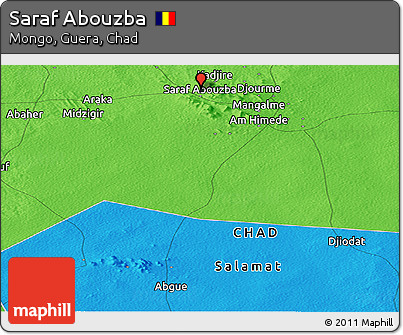 Political Panoramic Map of Saraf Abouzba