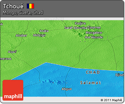 Political Panoramic Map of Tchoué