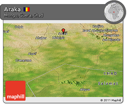 Satellite Panoramic Map of Araka