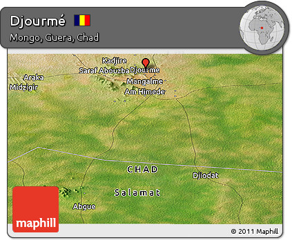 Satellite Panoramic Map of Djourmé