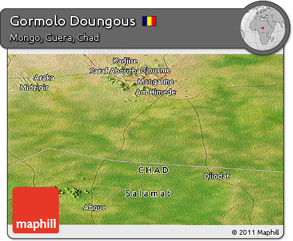 Satellite Panoramic Map of Gormolo Doungous