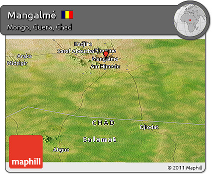 Satellite Panoramic Map of Mangalmé