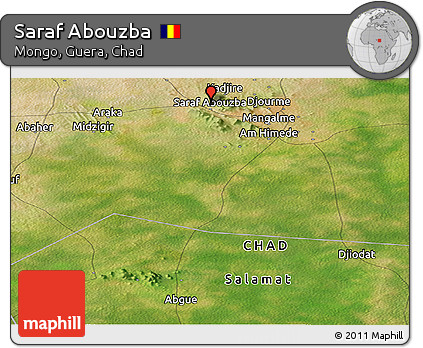 Satellite Panoramic Map of Saraf Abouzba