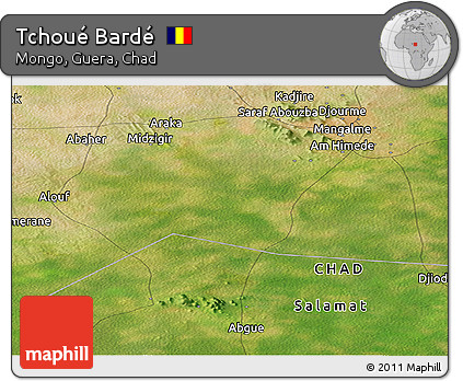 Satellite Panoramic Map of Tchoué Bardé