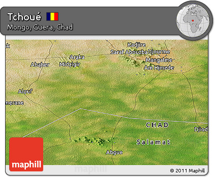 Satellite Panoramic Map of Tchoué