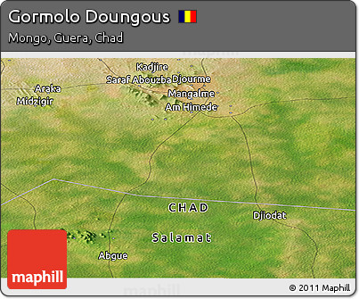 Satellite Panoramic Map of Gormolo Doungous