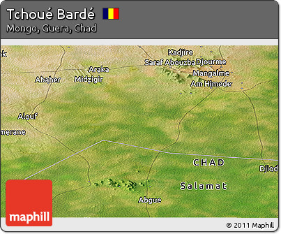 Satellite Panoramic Map of Tchoué Bardé