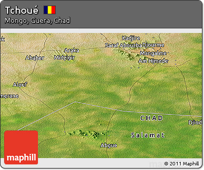 Satellite Panoramic Map of Tchoué