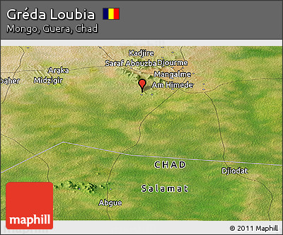 Satellite Panoramic Map of Gréda Loubia
