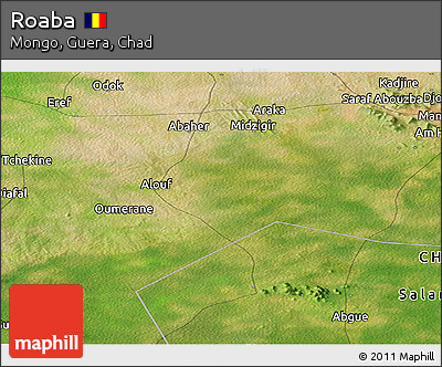 Satellite Panoramic Map of Roaba