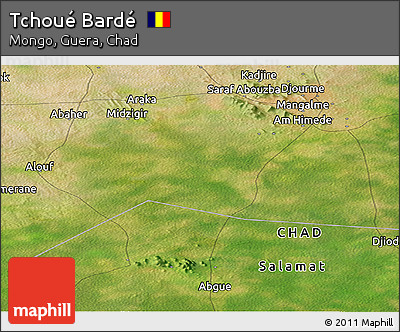 Satellite Panoramic Map of Tchoué Bardé
