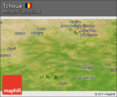 Satellite Panoramic Map of Tchoué