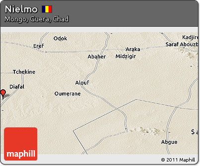 Shaded Relief Panoramic Map of Nielmo