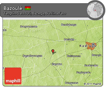 Physical 3D Map of Bazoulé