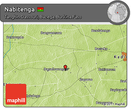 Physical 3D Map of Nabitenga