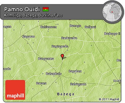 Physical 3D Map of Pamno Ouidi