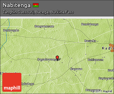 Physical 3D Map of Nabitenga