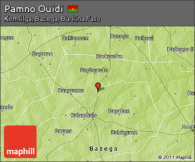 Physical 3D Map of Pamno Ouidi