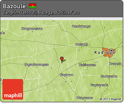 Physical 3D Map of Bazoulé