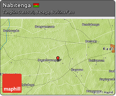Physical 3D Map of Nabitenga