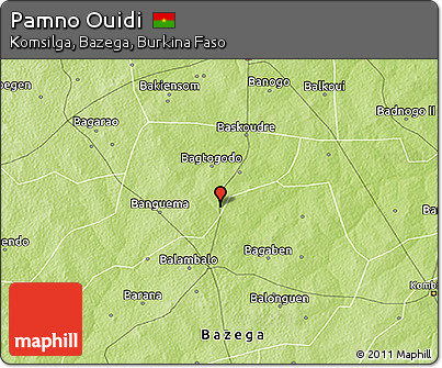 Physical 3D Map of Pamno Ouidi