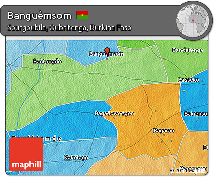 Political 3D Map of Banguèmsom