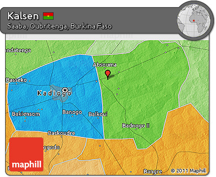 Political 3D Map of Kalsen