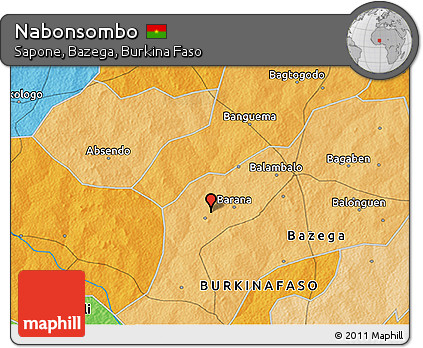Political 3D Map of Nabonsombo