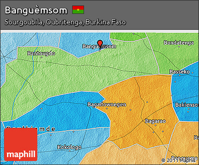 Political 3D Map of Banguèmsom