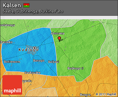 Political 3D Map of Kalsen