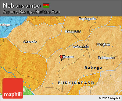 Political 3D Map of Nabonsombo