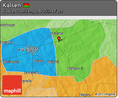 Political 3D Map of Kalsen