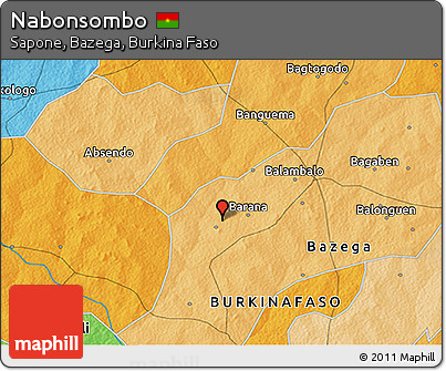 Political 3D Map of Nabonsombo
