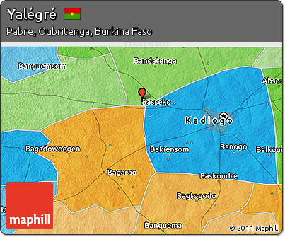 Political 3D Map of Yalégré