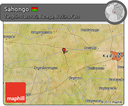 Satellite 3D Map of Sahongo