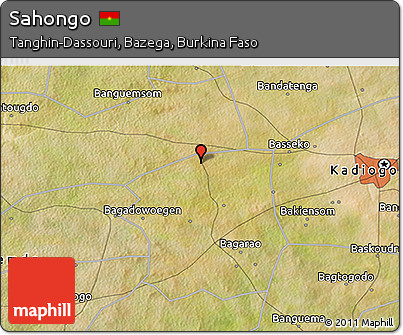 Satellite 3D Map of Sahongo