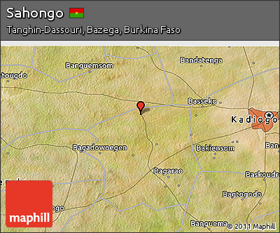 Satellite 3D Map of Sahongo