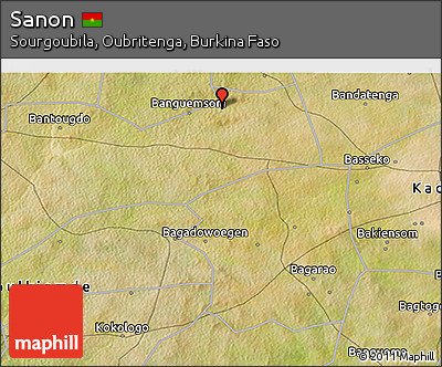 Satellite 3D Map of Sanon