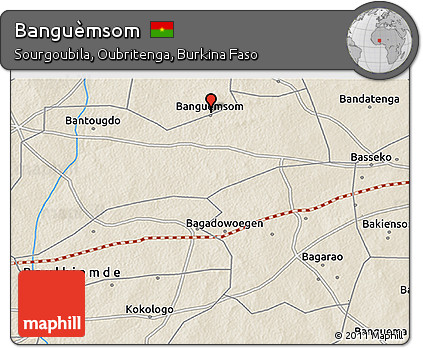 Shaded Relief 3D Map of Banguèmsom