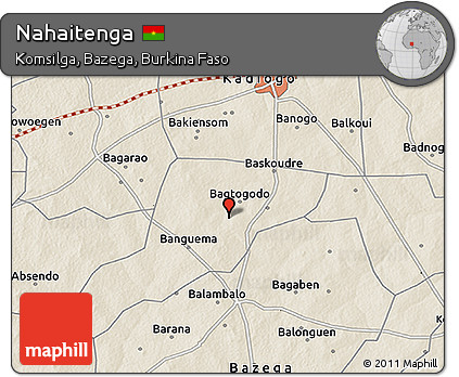 Shaded Relief 3D Map of Nahaitenga