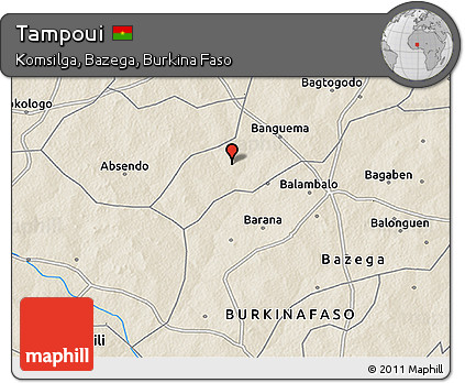Shaded Relief 3D Map of Tampoui