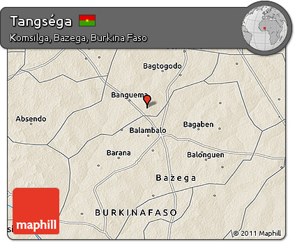 Shaded Relief 3D Map of Tangséga