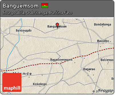 Shaded Relief 3D Map of Banguèmsom