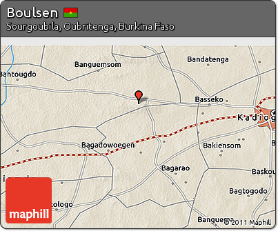 Shaded Relief 3D Map of Boulsen