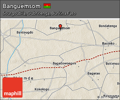 Shaded Relief 3D Map of Banguèmsom