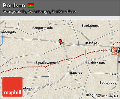 Shaded Relief 3D Map of Boulsen